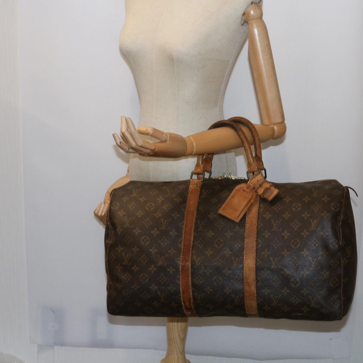 LOUIS VUITTON Monogram Keepall 50 Boston Bag M41426 LV Auth 58139