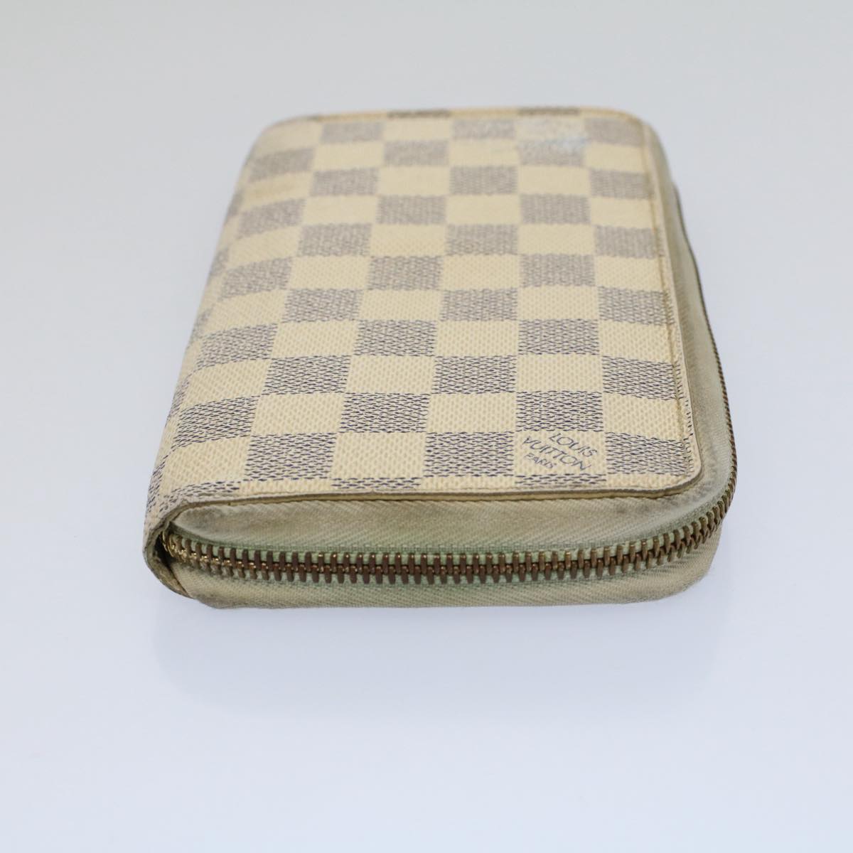 LOUIS VUITTON Damier Azur Zippy Wallet Long Wallet N63503 LV Auth 58171