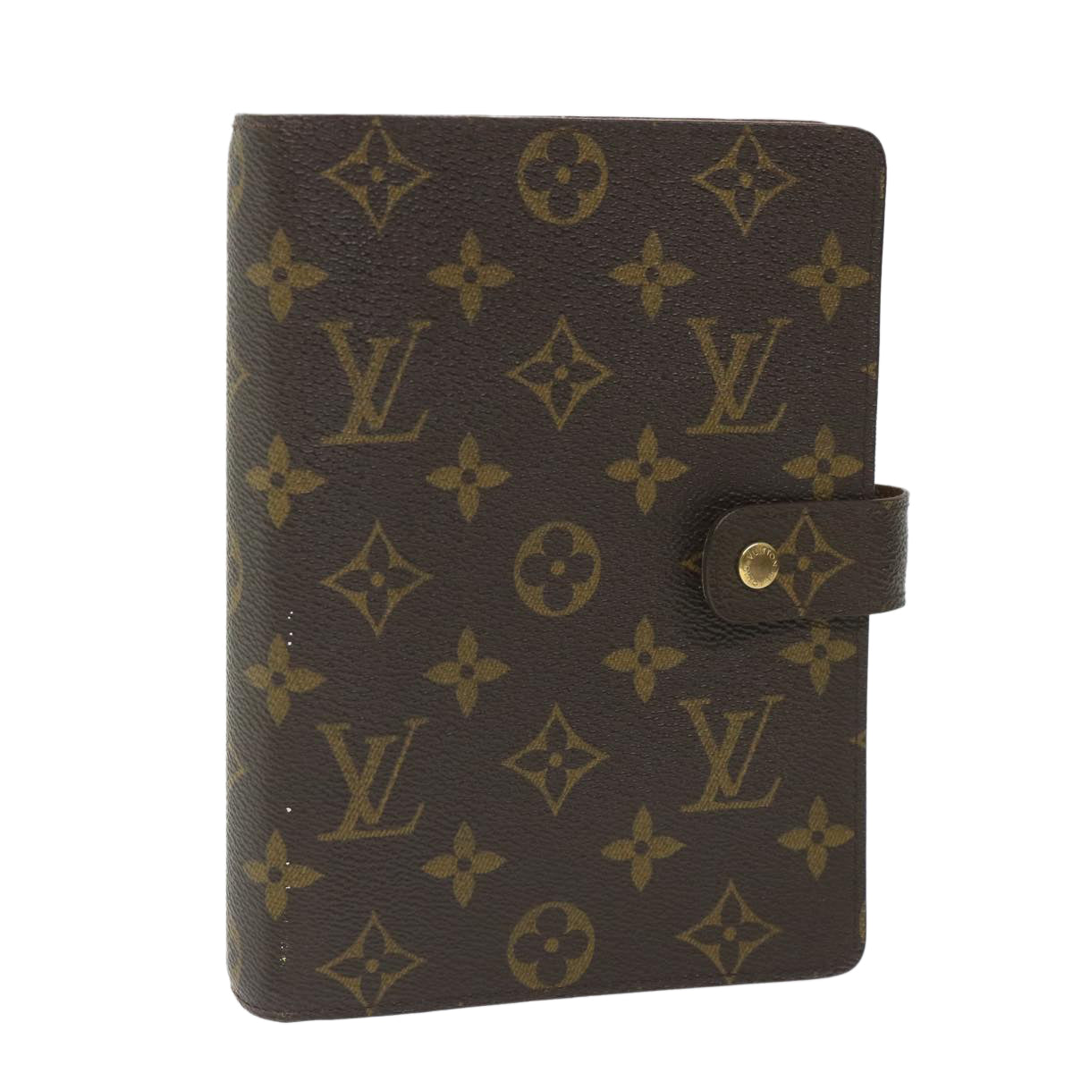 LOUIS VUITTON Monogram Agenda MM Day Planner Cover R20105 LV Auth 58183