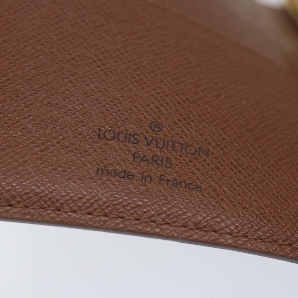 LOUIS VUITTON Monogram Agenda MM Day Planner Cover R20105 LV Auth 58183