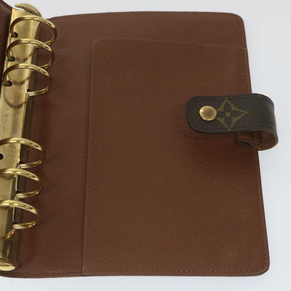 LOUIS VUITTON Monogram Agenda MM Day Planner Cover R20105 LV Auth 58183