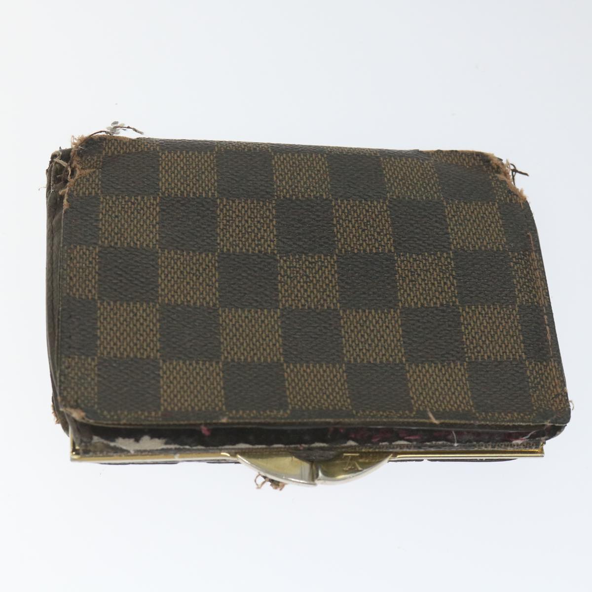 LOUIS VUITTON Monogram epi Damier Ebene Wallet 5Set Blue Black LV Auth 58221