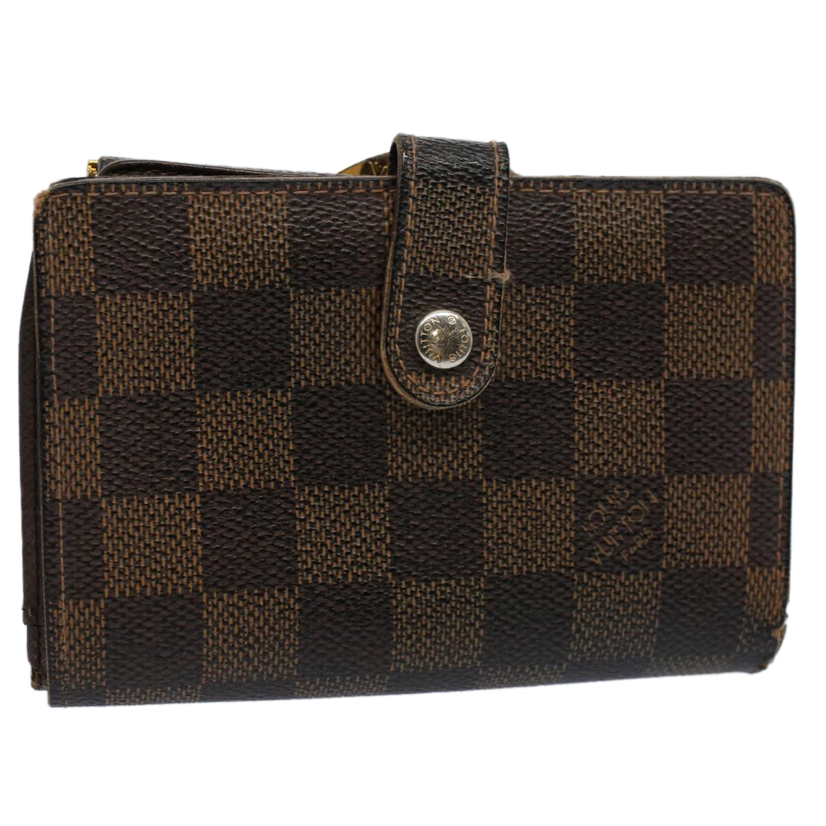 LOUIS VUITTON Damier Ebene Portefeuille Viennois Wallet N61674 LV Auth 58223