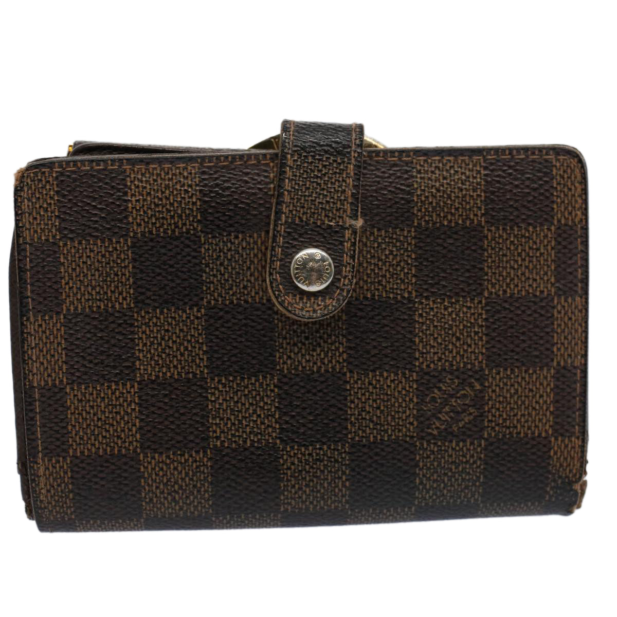 LOUIS VUITTON Damier Ebene Portefeuille Viennois Wallet N61674 LV Auth 58223