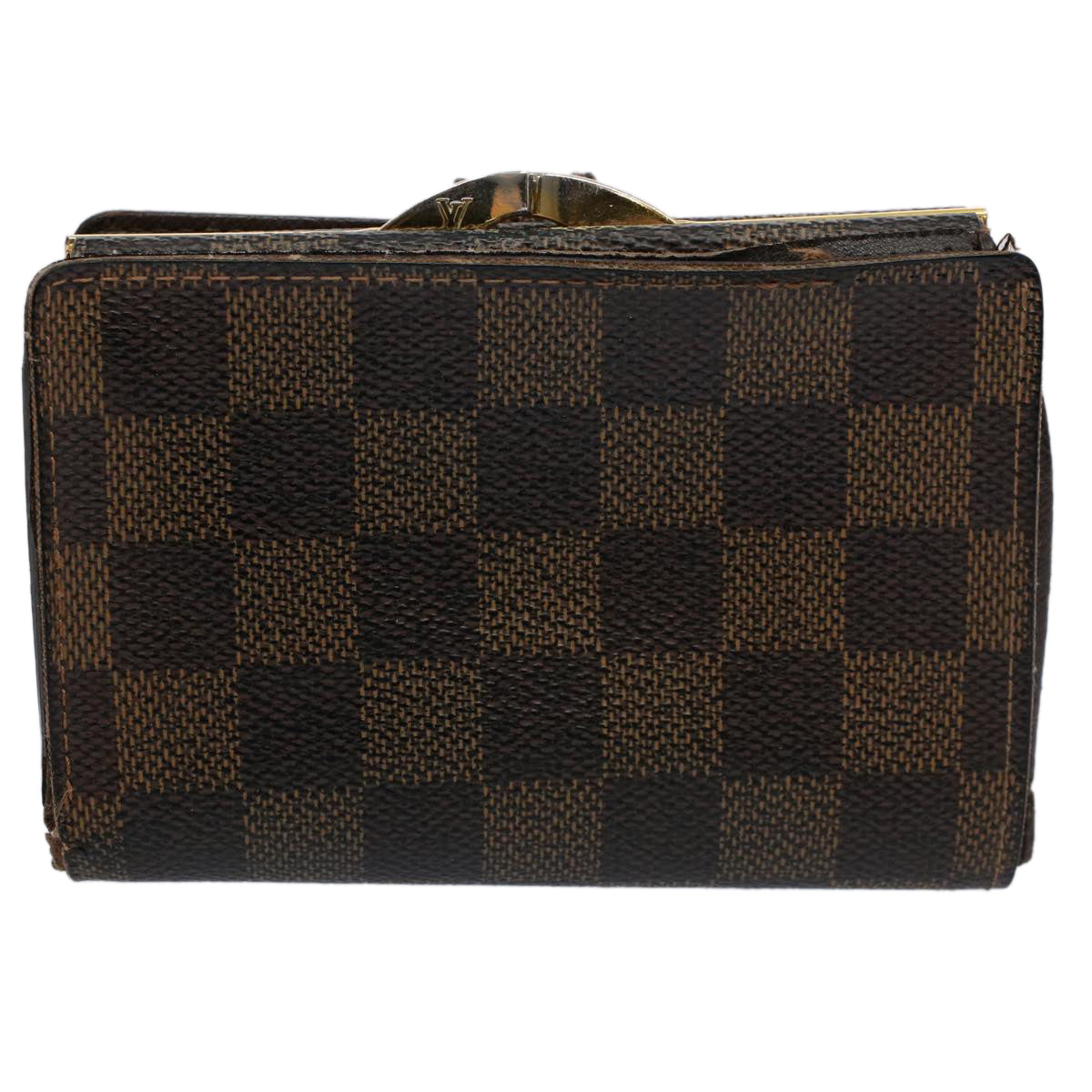 LOUIS VUITTON Damier Ebene Portefeuille Viennois Wallet N61674 LV Auth 58223