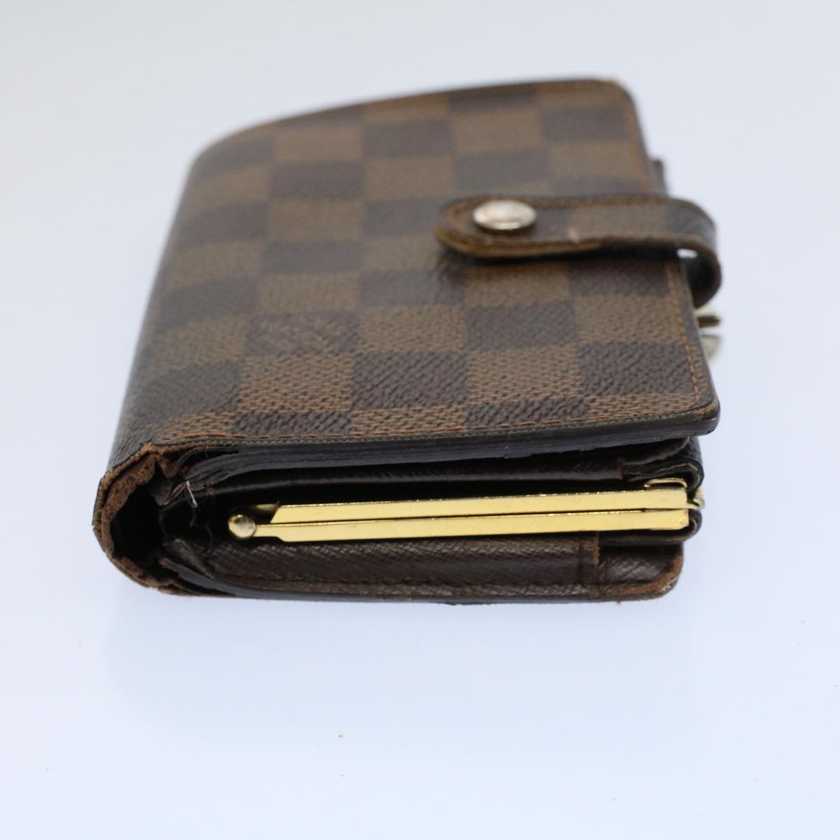 LOUIS VUITTON Damier Ebene Portefeuille Viennois Wallet N61674 LV Auth 58223