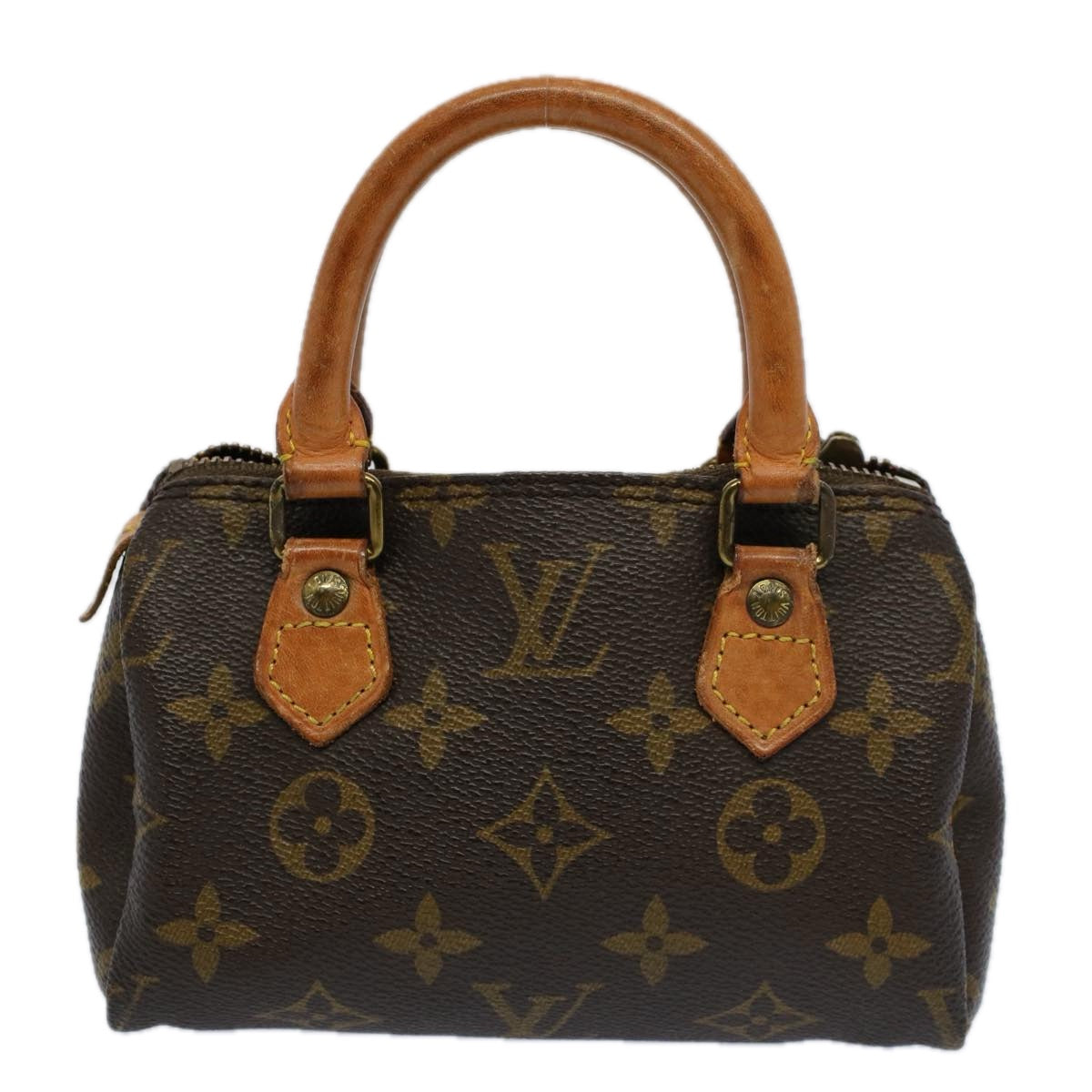 LOUIS VUITTON Monogram Mini Speedy Hand Bag M41534 LV Auth 58257