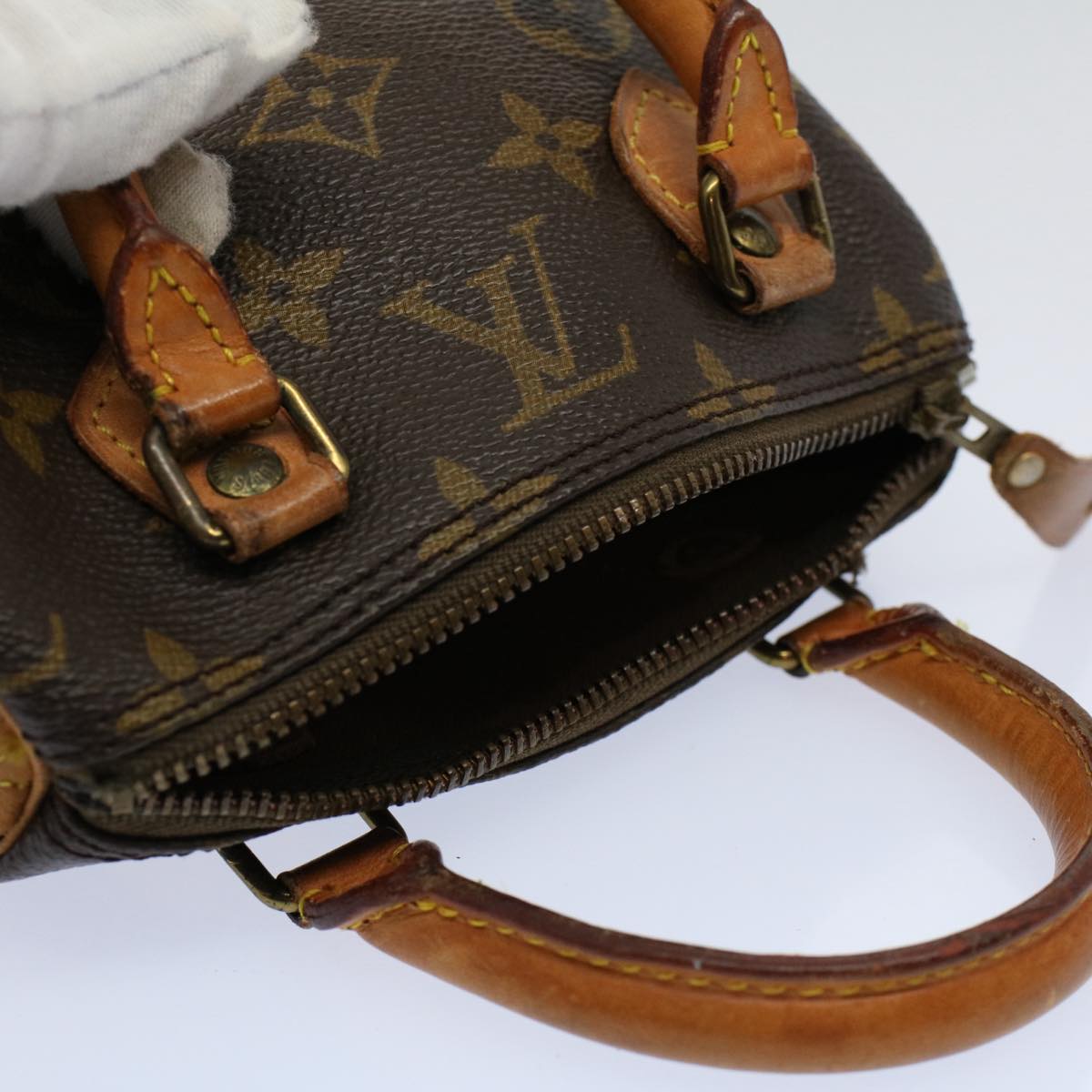 LOUIS VUITTON Monogram Mini Speedy Hand Bag M41534 LV Auth 58257