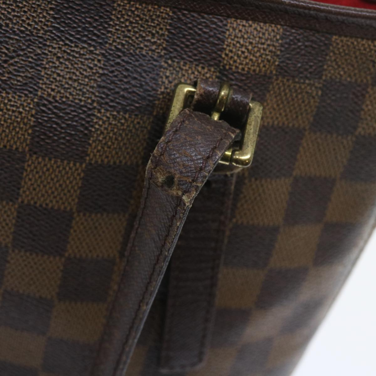 LOUIS VUITTON Damier Ebene Marais Shoulder Bag N42240 LV Auth 58296