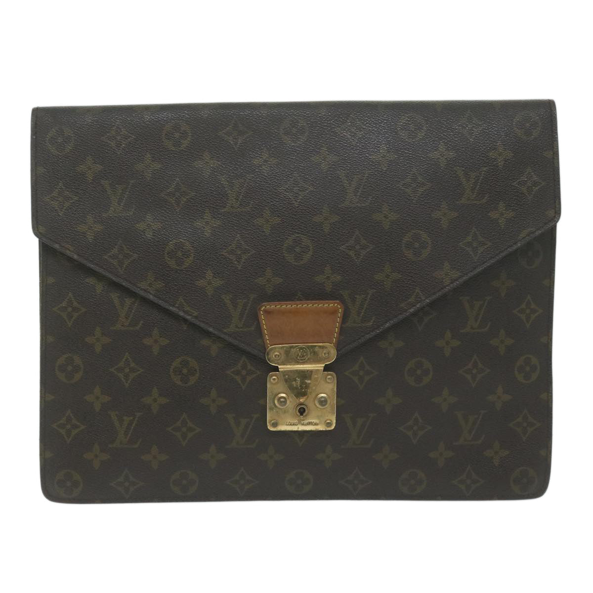 LOUIS VUITTON Monogram Porte Documents Senatur Briefcase M53335 LV Auth 58318