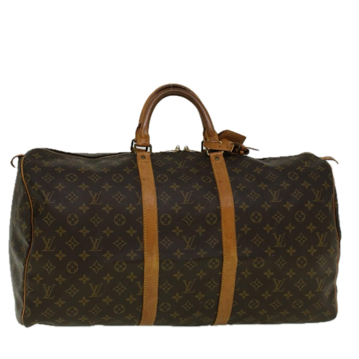 LOUIS VUITTON Monogram Keepall 55 Boston Bag M41424 LV Auth 58331