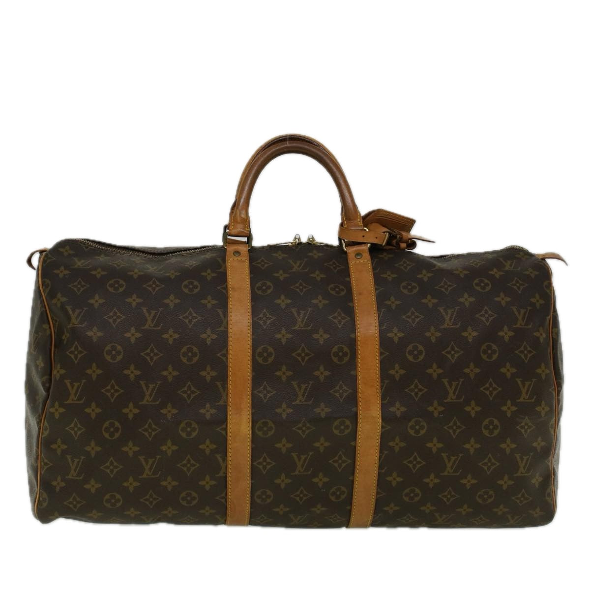 LOUIS VUITTON Monogram Keepall 55 Boston Bag M41424 LV Auth 58331