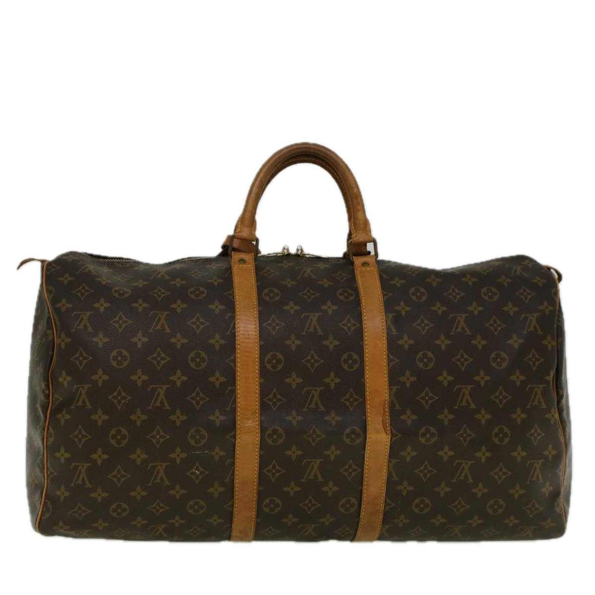 LOUIS VUITTON Monogram Keepall 55 Boston Bag M41424 LV Auth 58331