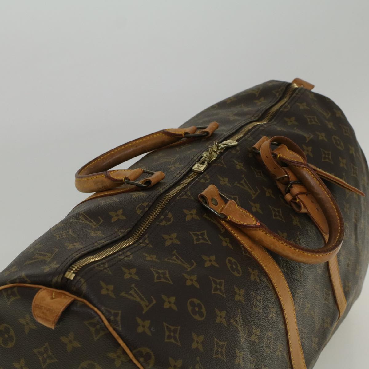 LOUIS VUITTON Monogram Keepall 55 Boston Bag M41424 LV Auth 58331