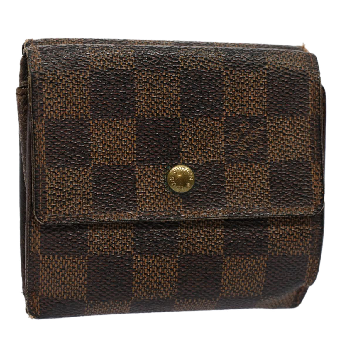 LOUIS VUITTON Damier Ebene Portefeuille Elise Wallet N61654 LV Auth 58353