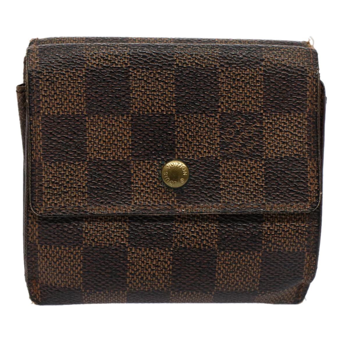 LOUIS VUITTON Damier Ebene Portefeuille Elise Wallet N61654 LV Auth 58353