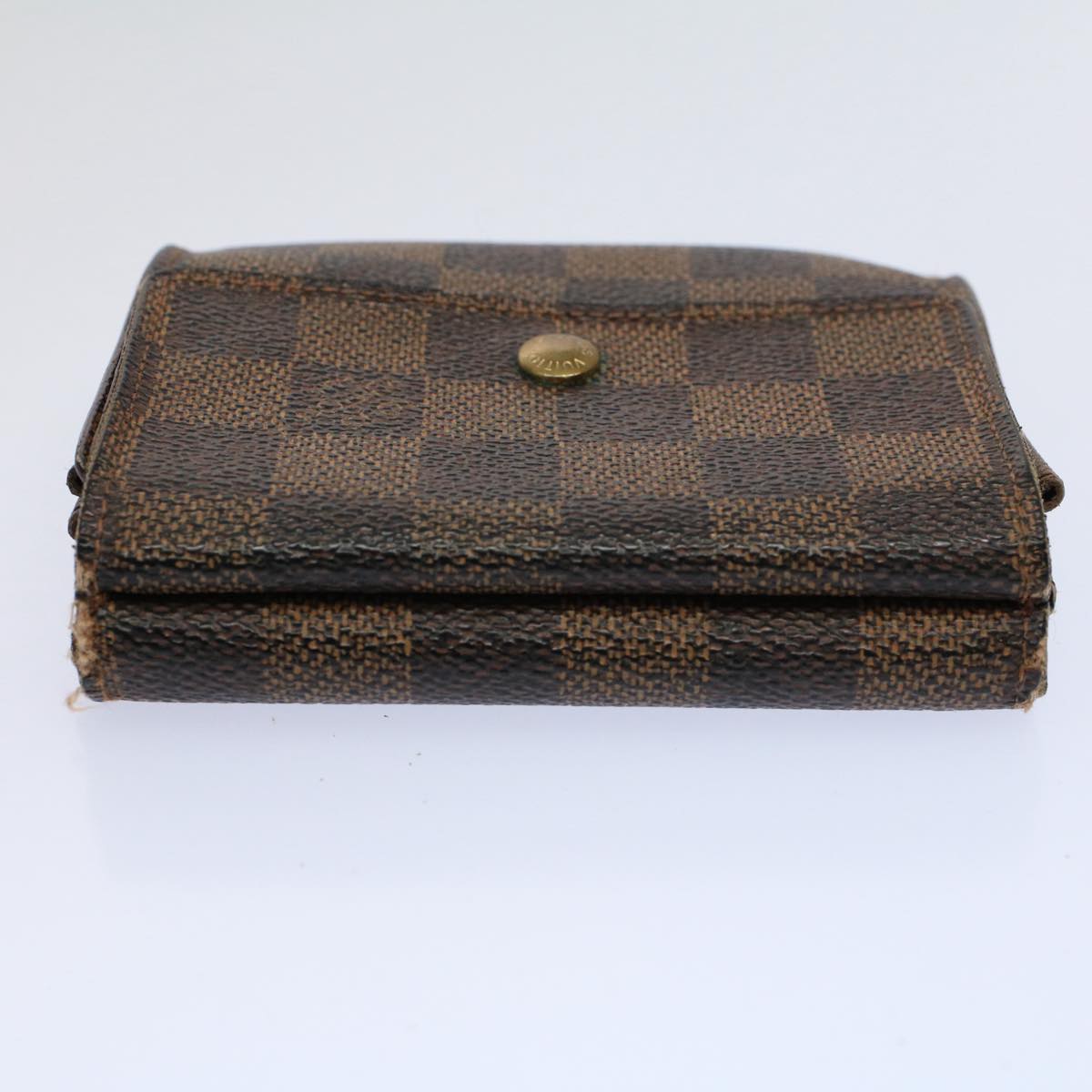 LOUIS VUITTON Damier Ebene Portefeuille Elise Wallet N61654 LV Auth 58353