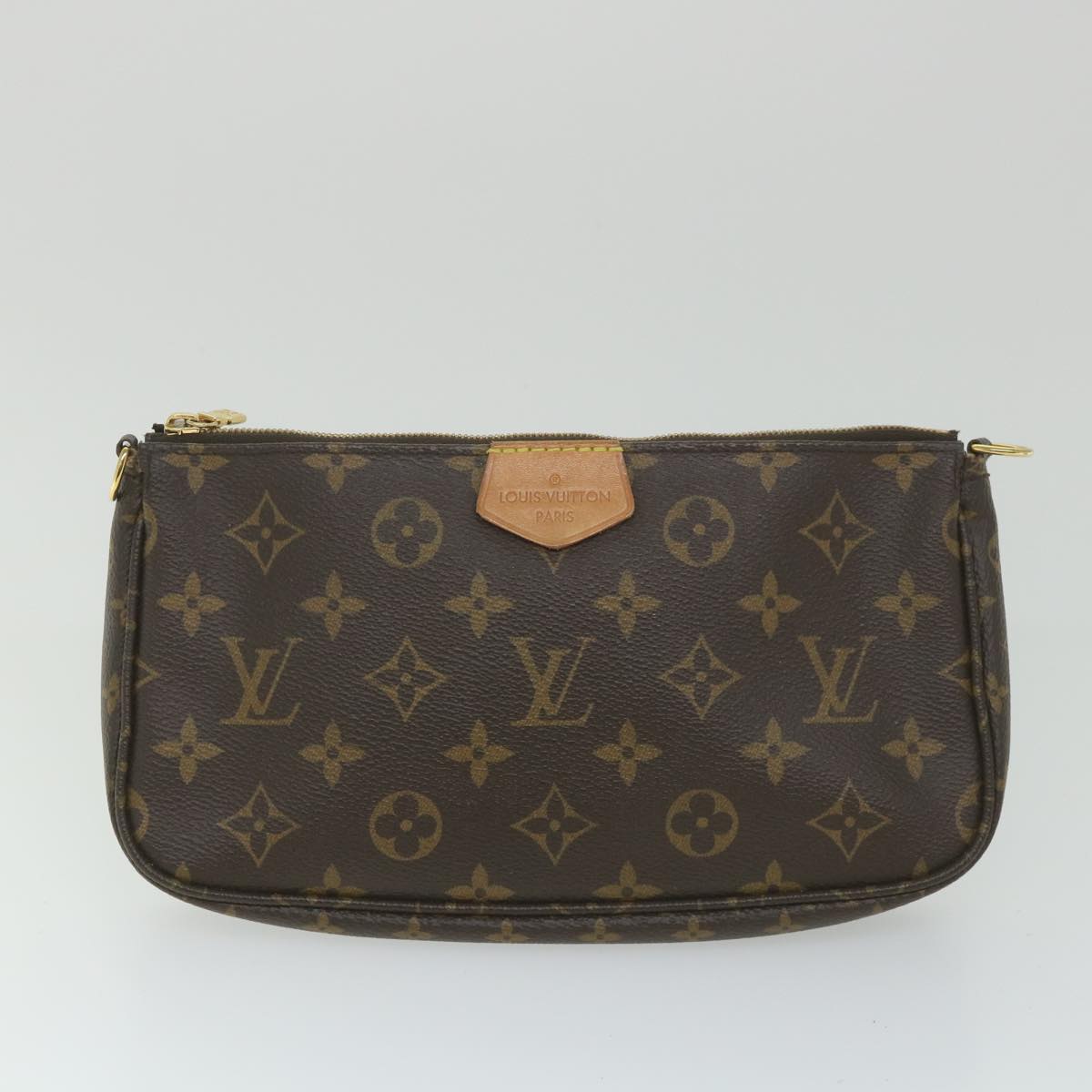 LOUIS VUITTON Monogram Multi Pochette Accessoires Pouch Khaki M44813 Auth 58358A