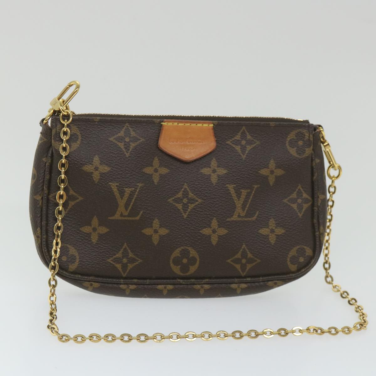 LOUIS VUITTON Monogram Multi Pochette Accessoires Pouch Khaki M44813 Auth 58358A