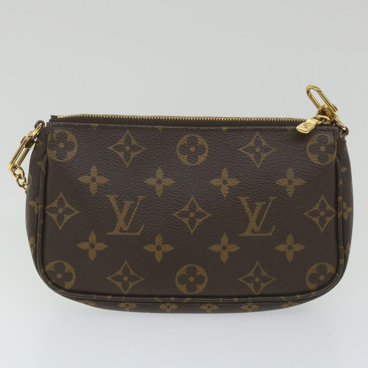 LOUIS VUITTON Monogram Multi Pochette Accessoires Pouch Khaki M44813 Auth 58358A