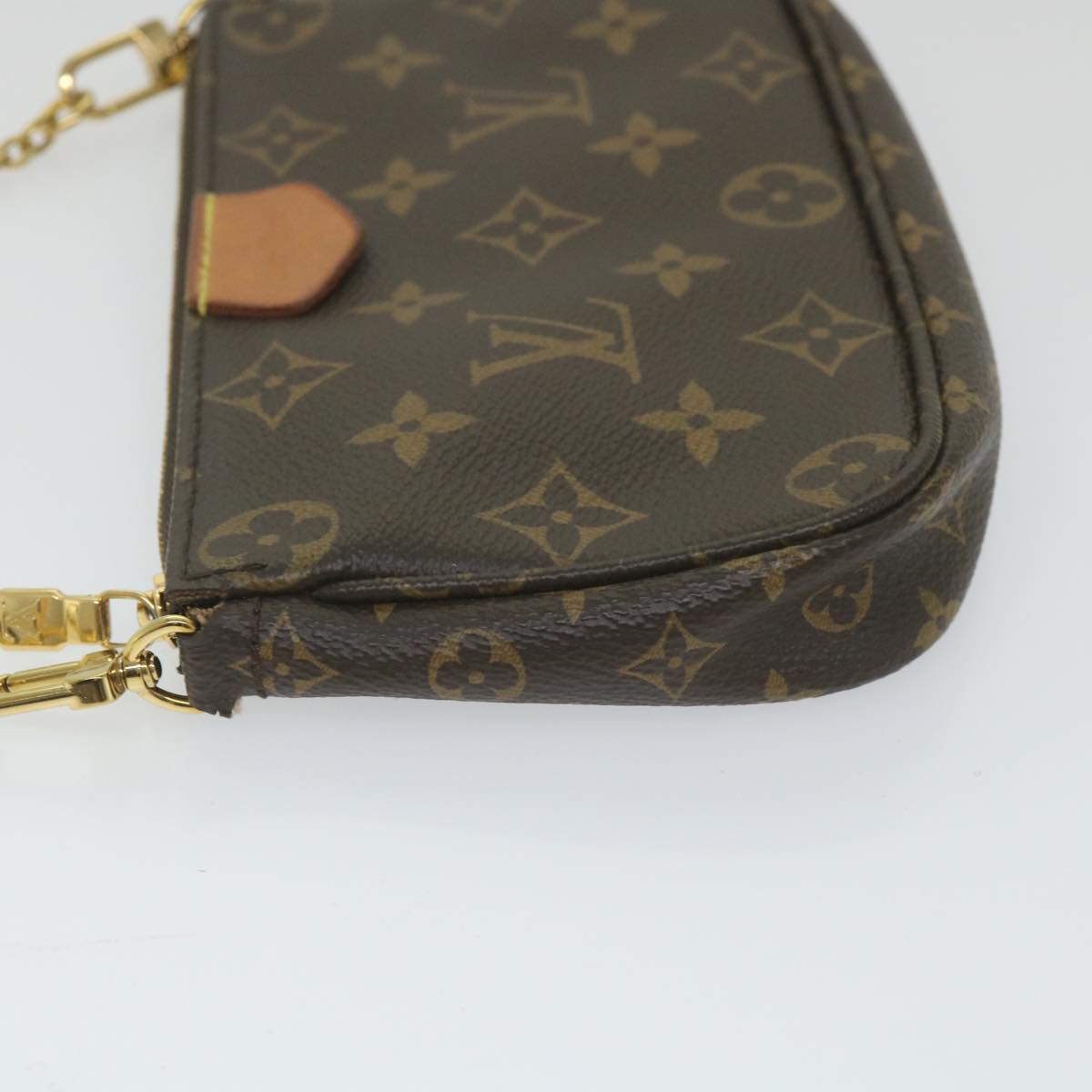 LOUIS VUITTON Monogram Multi Pochette Accessoires Pouch Khaki M44813 Auth 58358A