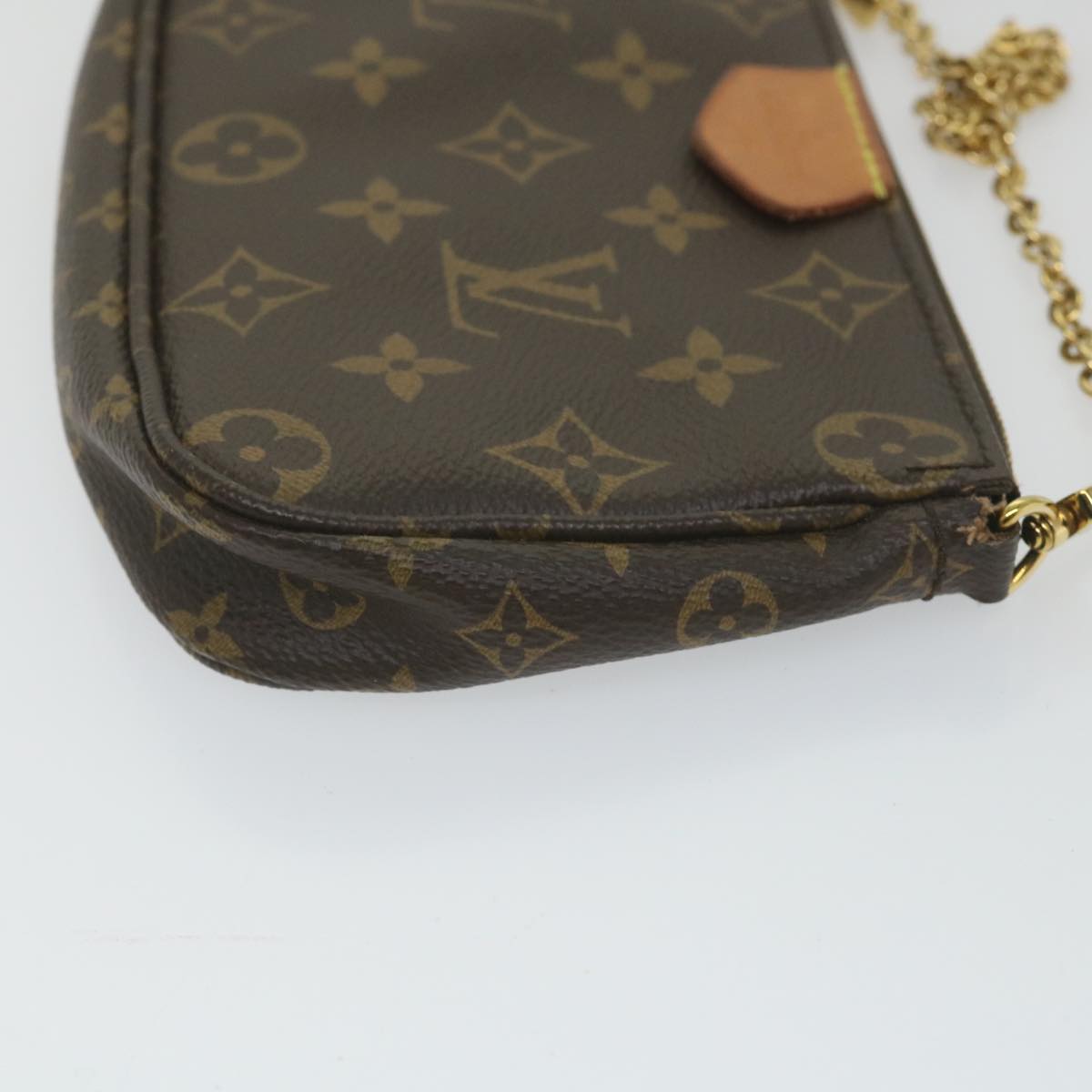 LOUIS VUITTON Monogram Multi Pochette Accessoires Pouch Khaki M44813 Auth 58358A