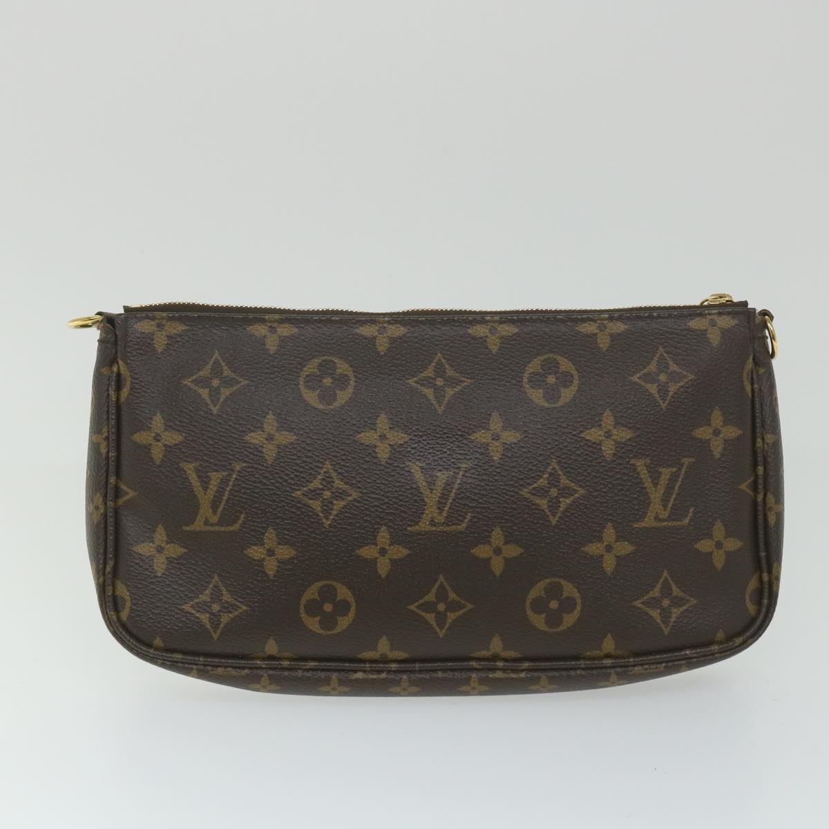 LOUIS VUITTON Monogram Multi Pochette Accessoires Pouch Khaki M44813 Auth 58358A