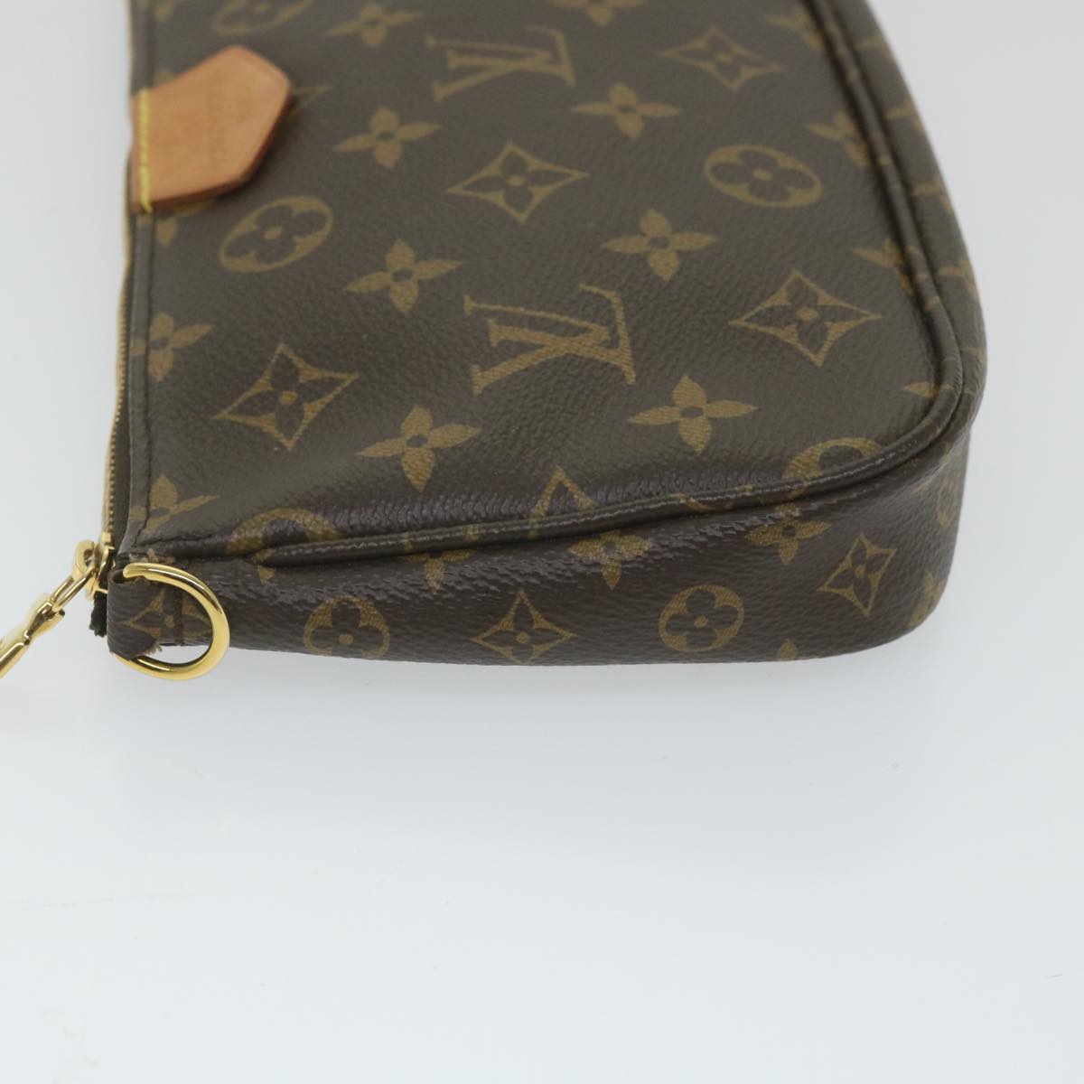 LOUIS VUITTON Monogram Multi Pochette Accessoires Pouch Khaki M44813 Auth 58358A