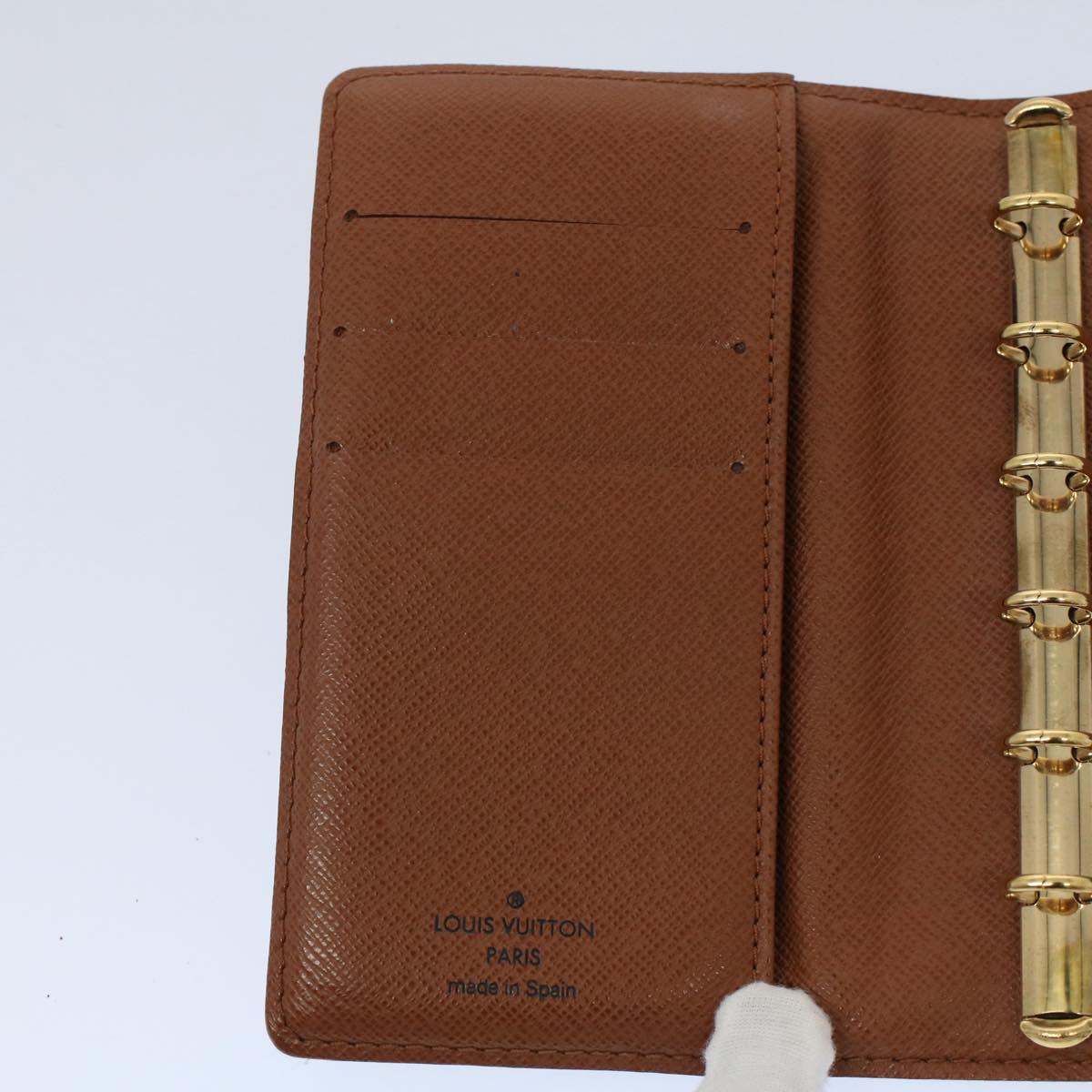 LOUIS VUITTON Monogram Agenda PM Day Planner Cover R20005 LV Auth 58369