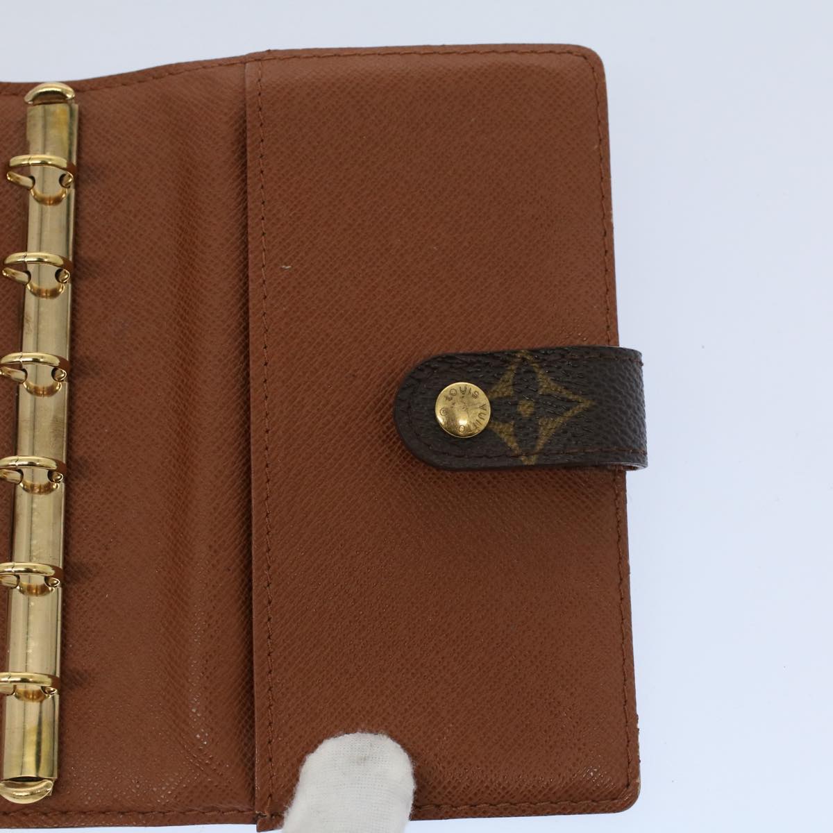 LOUIS VUITTON Monogram Agenda PM Day Planner Cover R20005 LV Auth 58369