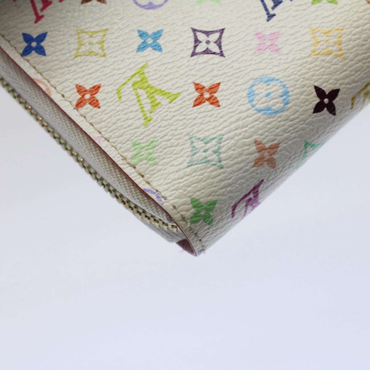 LOUIS VUITTON Monogram Multicolor Zippy Wallet Wallet White M60241 LV Auth 58372