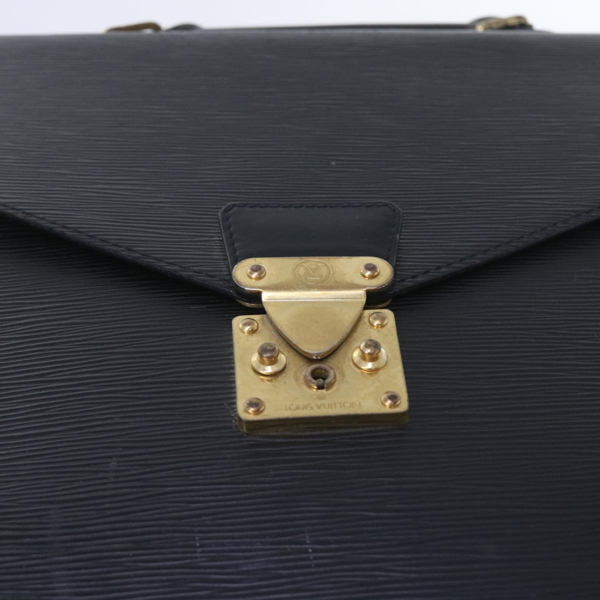 LOUIS VUITTON Epi Serviette Ambassador Business Bag Black M54412 LV Auth 58379