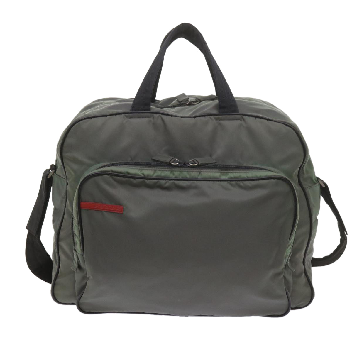 PRADA Sports Boston Bag Nylon 2way Green Auth 58422