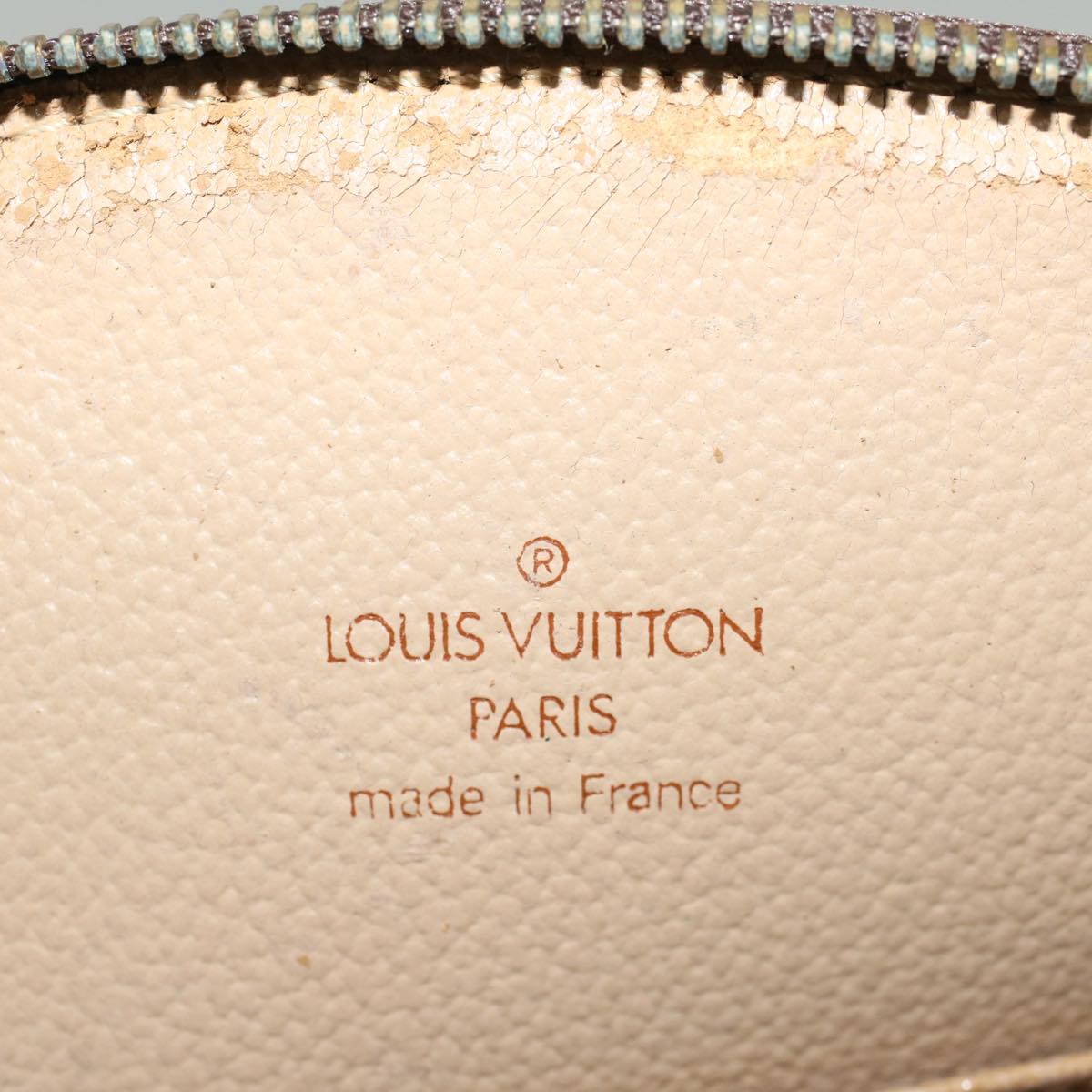 LOUIS VUITTON Monogram Trousse Demi Ronde Cosmetic Pouch M47520 LV Auth 58506