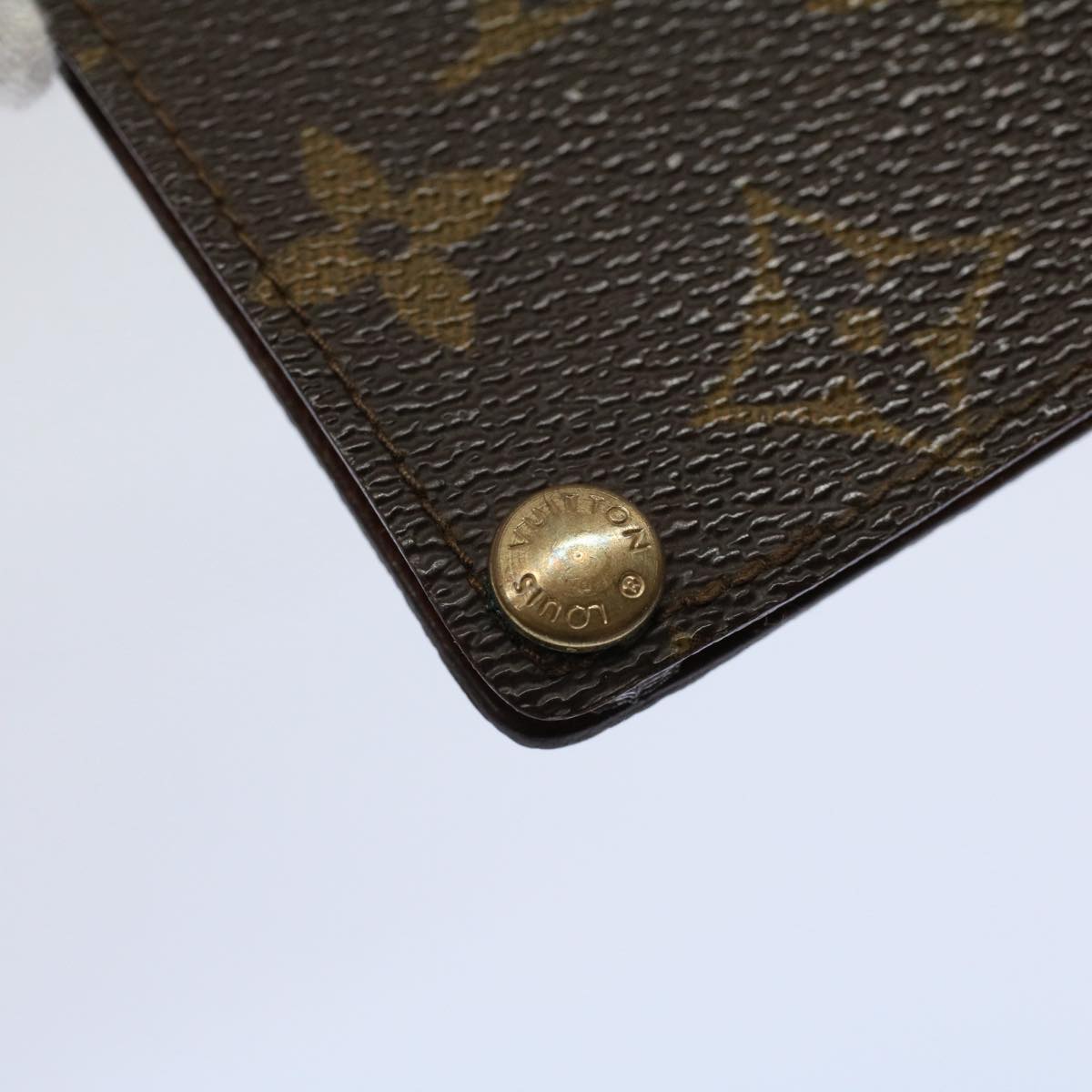 LOUIS VUITTON Monogram Porte Cartes Credit Pression Card Case M60937 Auth 58575