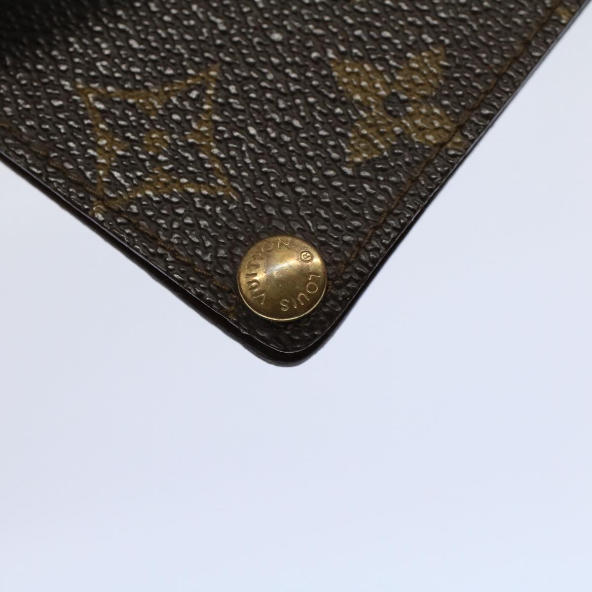 LOUIS VUITTON Monogram Porte Cartes Credit Pression Card Case M60937 Auth 58575