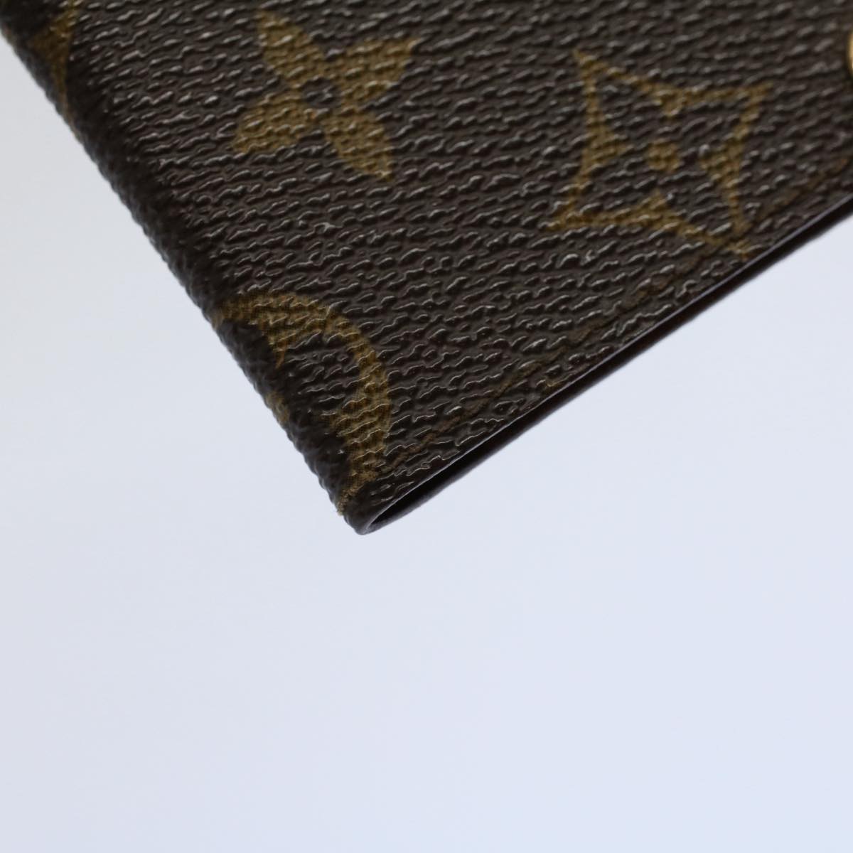 LOUIS VUITTON Monogram Porte Cartes Credit Pression Card Case M60937 Auth 58575