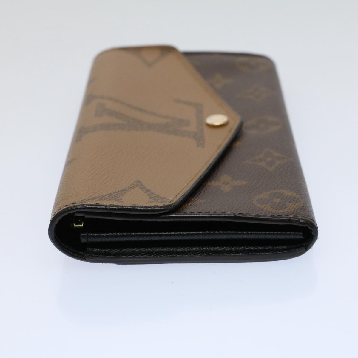 LOUIS VUITTON Monogram Reverse Giant Portefeuille Sarah Wallet M80726 Auth 58594