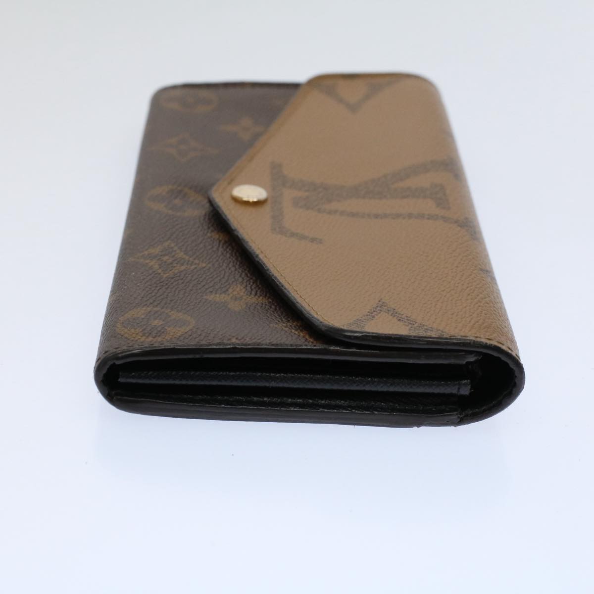 LOUIS VUITTON Monogram Reverse Giant Portefeuille Sarah Wallet M80726 Auth 58594