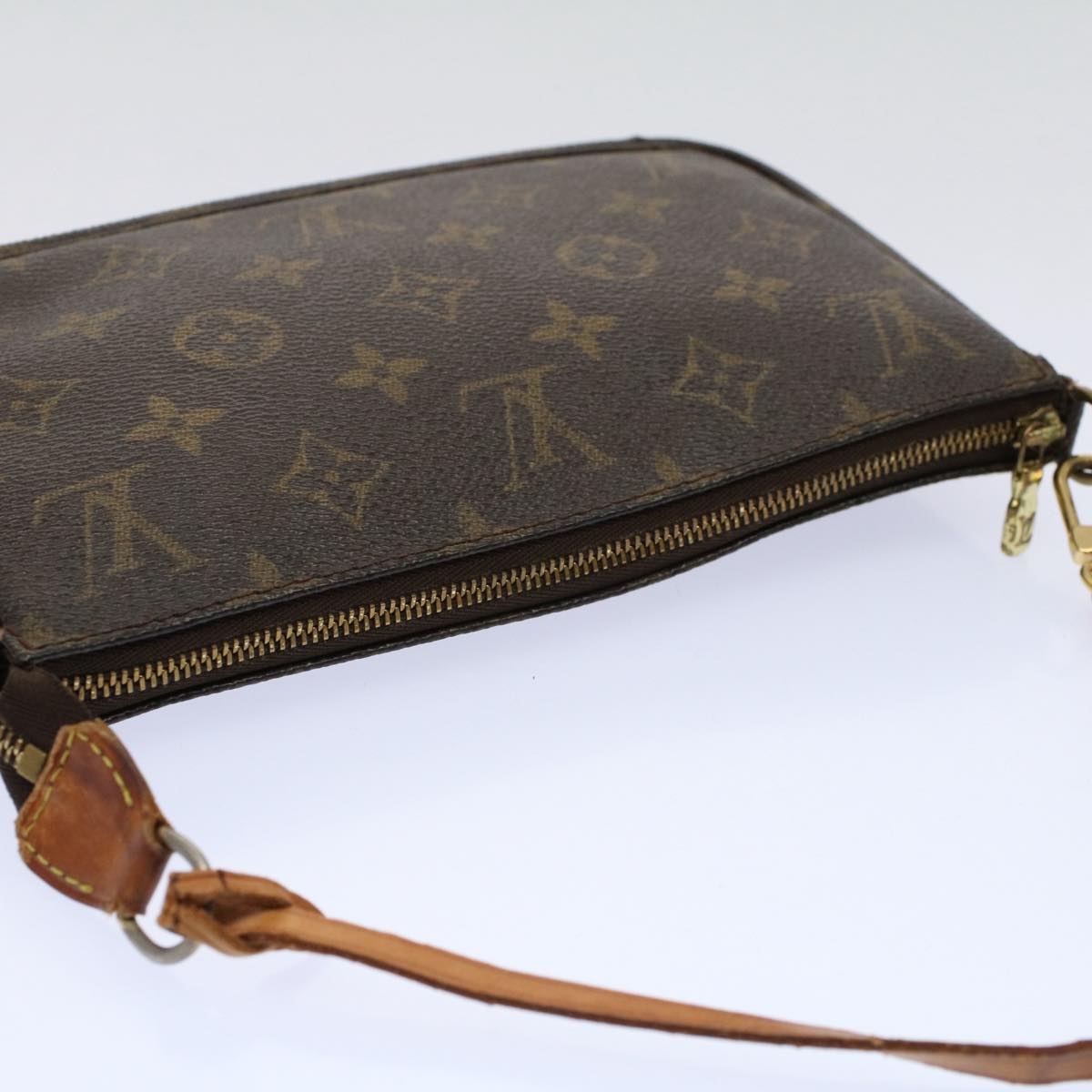 LOUIS VUITTON Monogram Pochette Accessoires Pouch M51980 LV Auth 58655