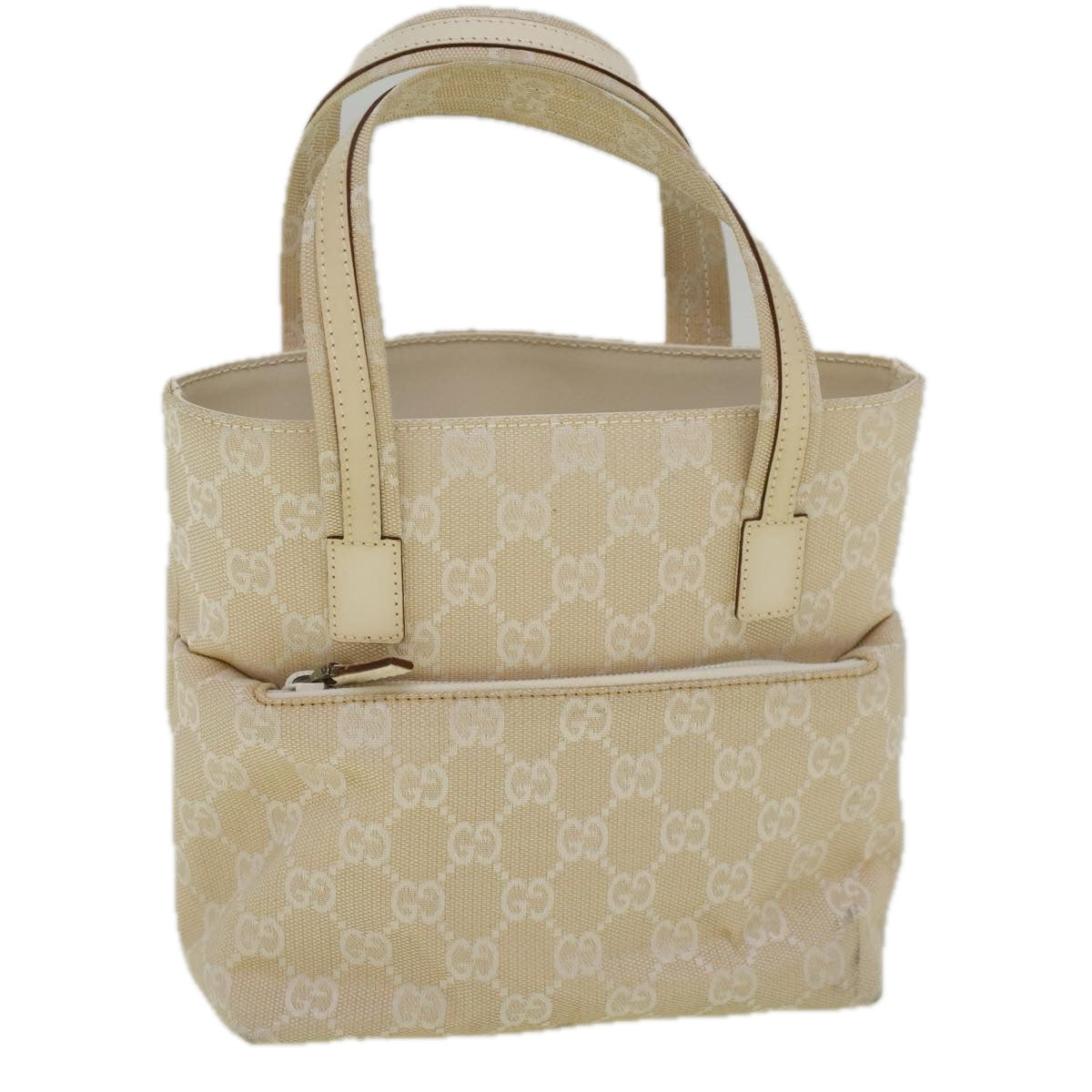 GUCCI GG Canvas Hand Bag Beige 002 1079 001998 Auth 58675