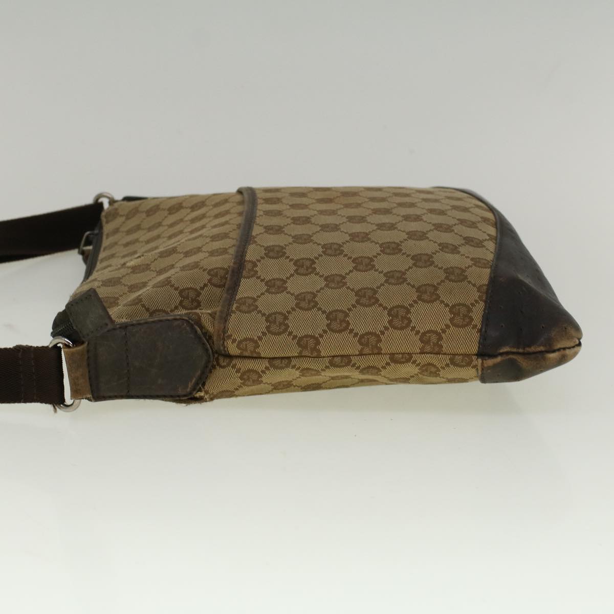 GUCCI GG Canvas Shoulder Bag Beige 145856 Auth 58787