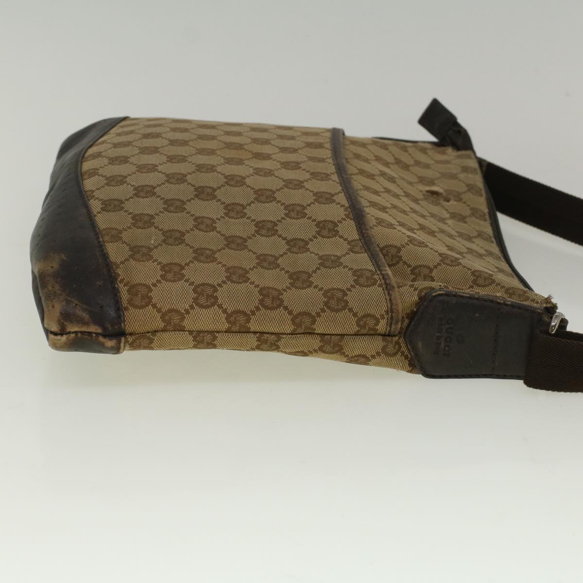 GUCCI GG Canvas Shoulder Bag Beige 145856 Auth 58787