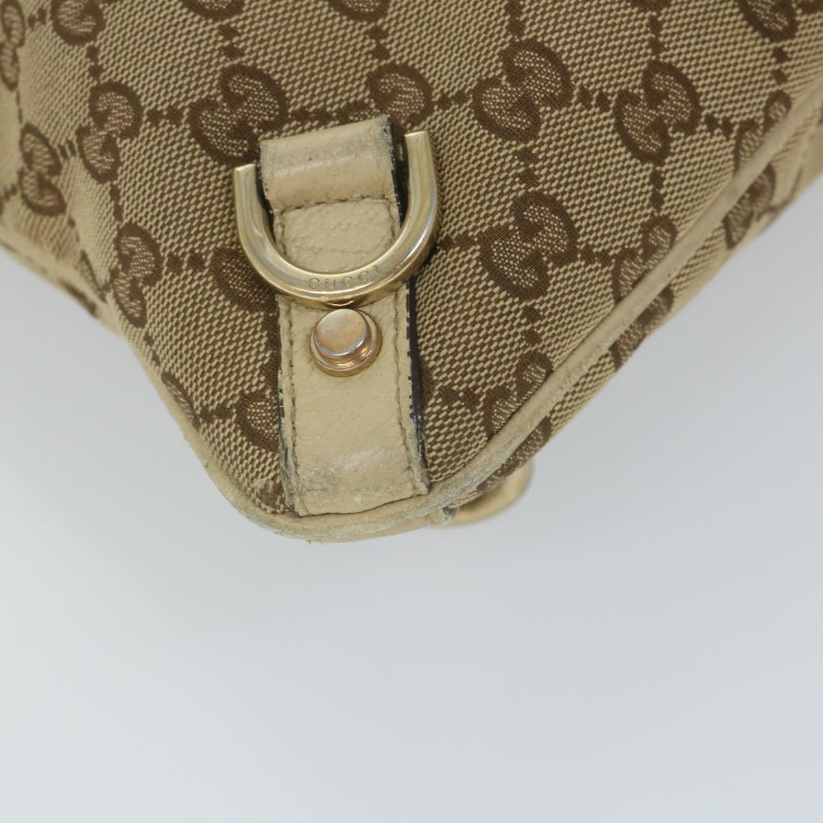 GUCCI GG Canvas Shoulder Bag Beige 131326 Auth 58790