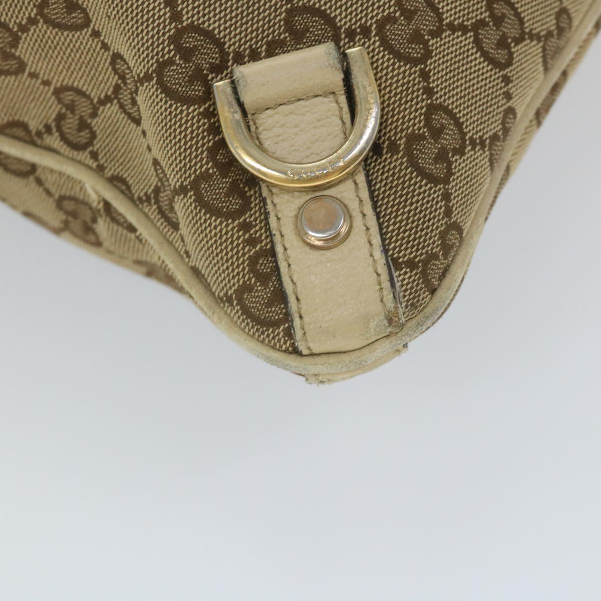 GUCCI GG Canvas Shoulder Bag Beige 131326 Auth 58790