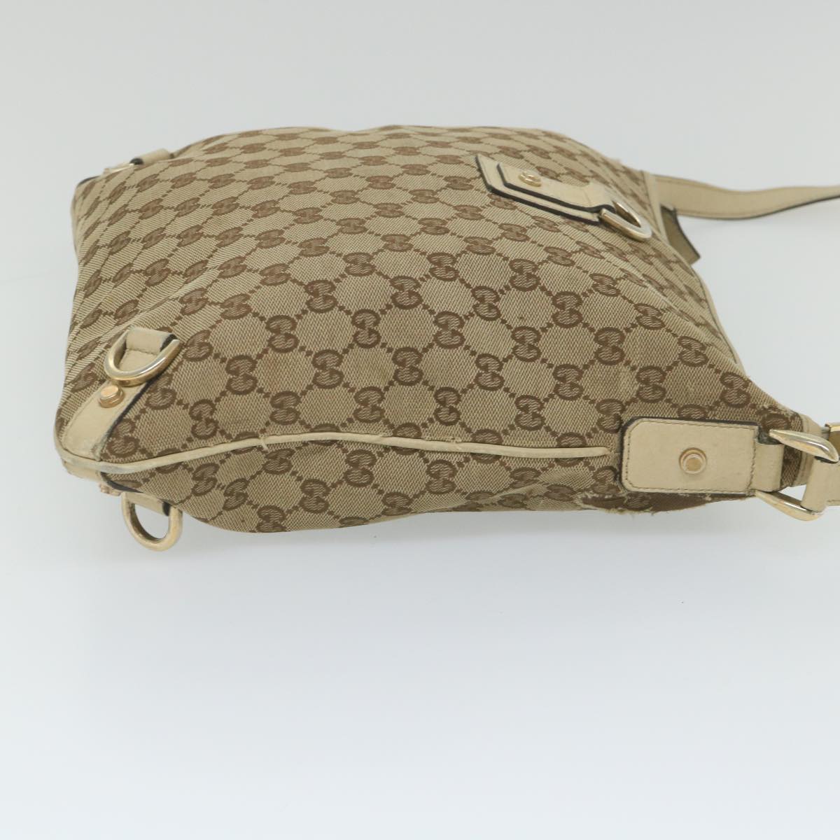 GUCCI GG Canvas Shoulder Bag Beige 131326 Auth 58790