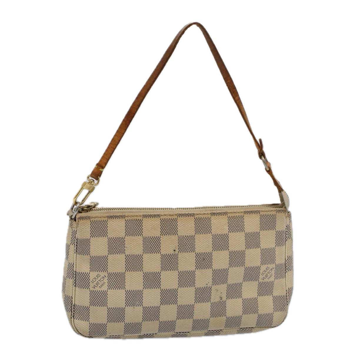 LOUIS VUITTON Damier Azur Pochette Accessoires Pouch N51986 LV Auth 58851