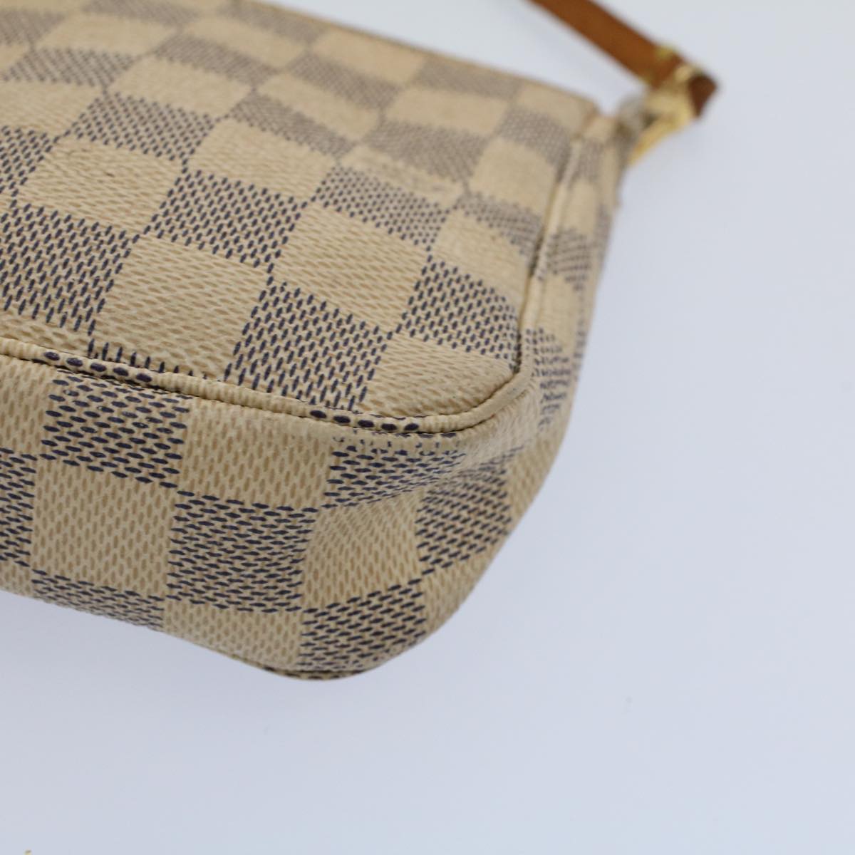 LOUIS VUITTON Damier Azur Pochette Accessoires Pouch N51986 LV Auth 58851