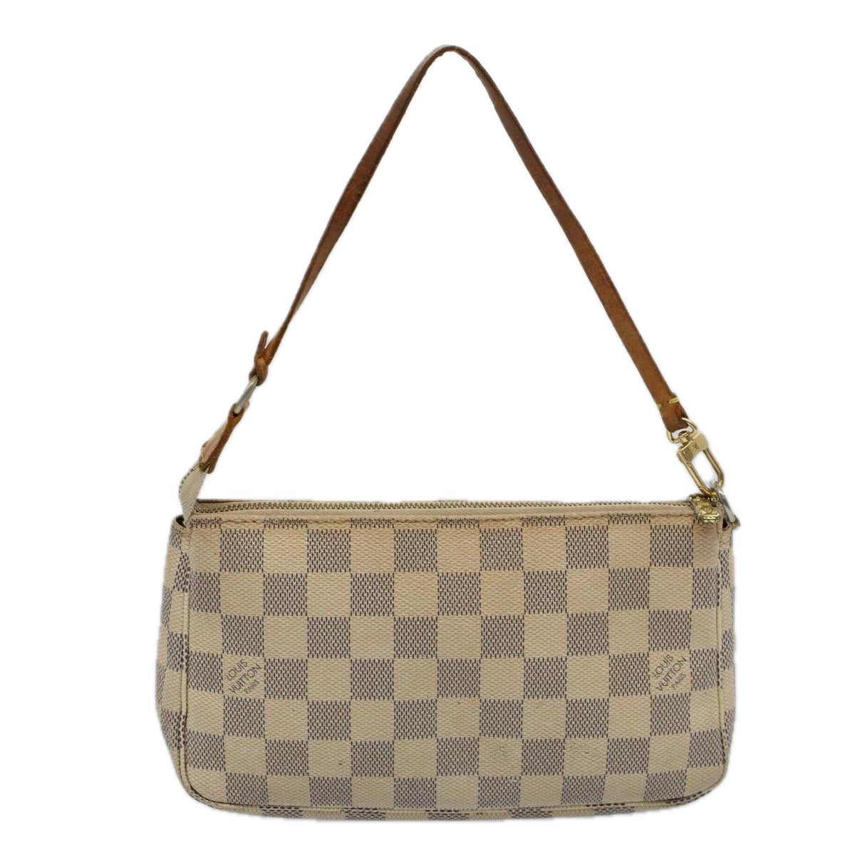 LOUIS VUITTON Damier Azur Pochette Accessoires Pouch N51986 LV Auth 58851