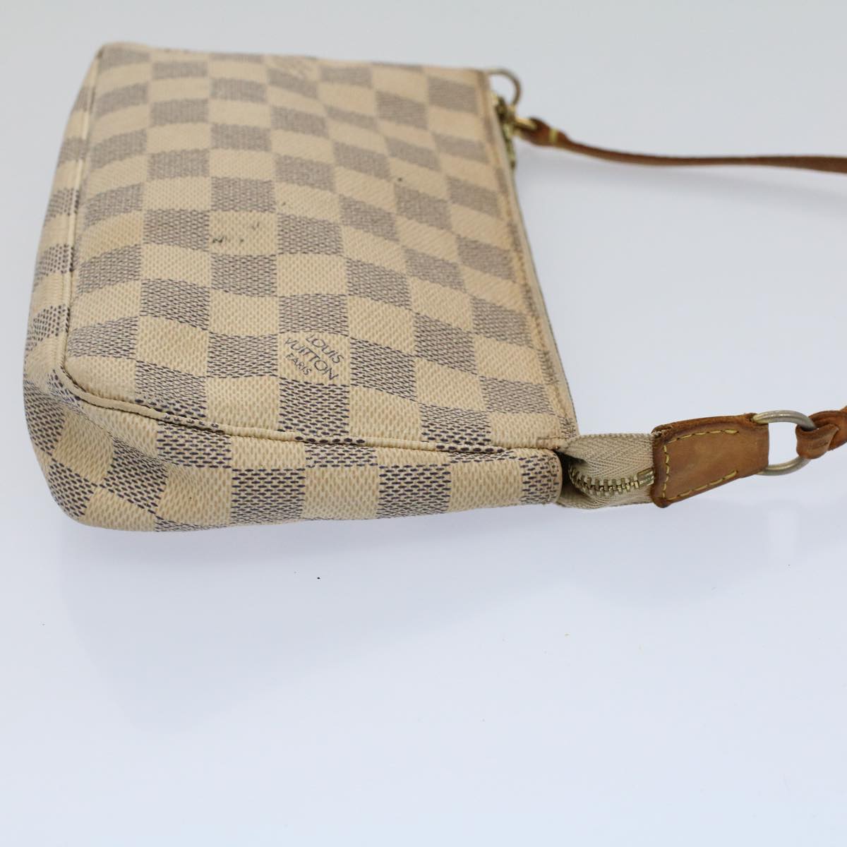 LOUIS VUITTON Damier Azur Pochette Accessoires Pouch N51986 LV Auth 58851